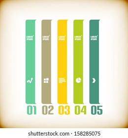 Modern ribbon infographic template
