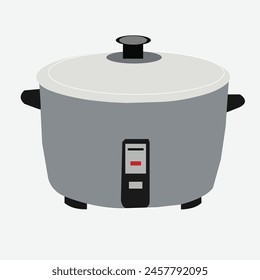Modern rice cooker isolate on white background