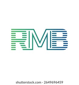 Design moderno do logotipo RMB. Letra RMB Ícone de marca minimalista, profissional e versátil para identidade comercial