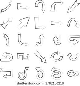 Modern Road Directors Icon in Linear Style Pack 