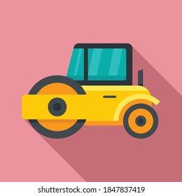 Icono de rodillo moderno. Ilustración plana del icono vectorial de rodillos de carreteras modernos para el diseño web