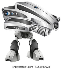 Diseño de robots modernos con una gran ilustración de la cabeza