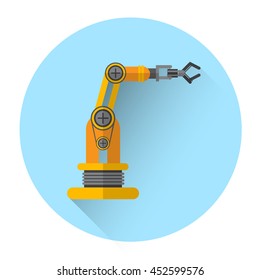 Modern Robot Hand Icon Flat Vector Illustration