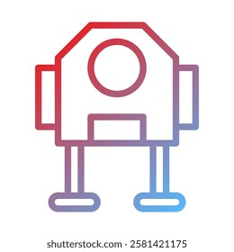 Modern Robot Icon with Gradient Color Design
