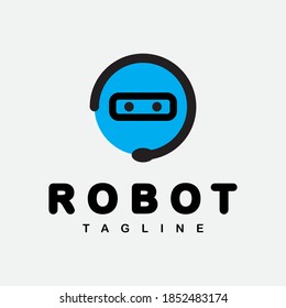 icono moderno del logo del robot. vector
