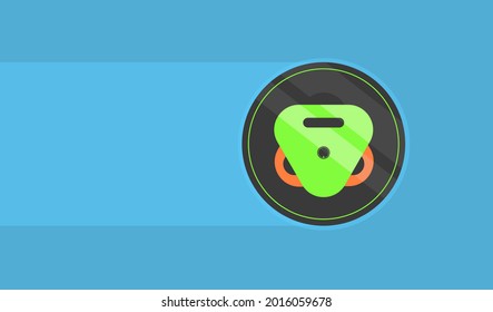 Modern robot vacuum cleaner, great design for any purpose. Household concept. Vector illustration background.