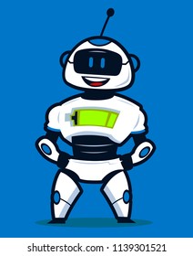 Modern robot vector design posing proudly.