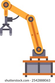 Modern robotic arm performing tasks, symbolizing industrial automation, efficiency, and advanced technology in manufacturing