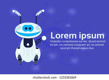 modern robotic dog artificial intelligence concept flat circuit board background copy space horizontal vector illustration