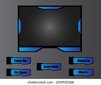 modern robotic live stream overlay design