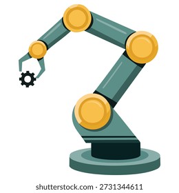 Modern robotics technology flat illustration isolated vector illustration on white background