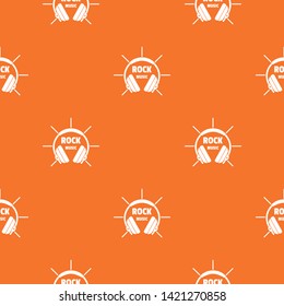 Modern rock music pattern vector orange for any web design best