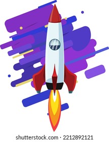 Modern Rocket Background Poster Suitable For Marketing  Background, Emblem Design, Icon, Career Poster