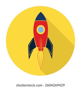 Modern Rocket Icon in. Perfect for UI, Web, and Graphic Design Projects.