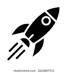 Modern rocket launch icon design
