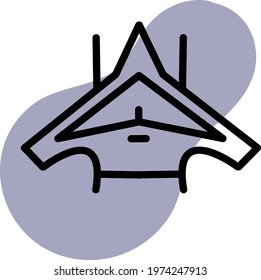 Lanzamiento moderno de cohetes, ilustración de iconos, vector sobre fondo blanco