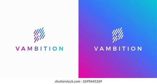 Modern Rocket Launch Portal Logo for Technology Startup