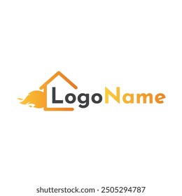 Modern Rocket Logo Design Template Vector Illustration