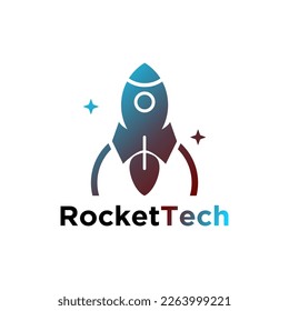 modern rocket logo vector. logo template vector with simple and colorful concept, rocket technology illustration, symbol icon of software technology digital template