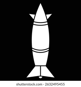 Modern rocket missile icon illustration