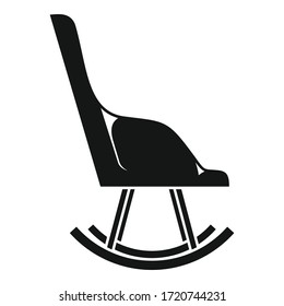 Modern rocking chair icon. Simple illustration of modern rocking chair vector icon for web design isolated on white background