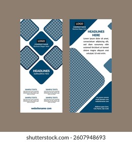 Modern Roll up Banner Design in Bundle. Minimal Template Display for Promotional Campaign.