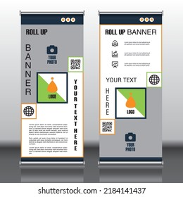 Plantilla moderna de diseño de banner de enrollamiento. Fondo abstracto vectorial.