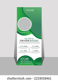 Modern roll up banner design template 