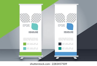 Modern roll up banner design template. pull up. presentation. brochure. print media	
