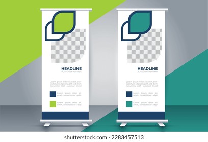 Modern roll up banner design template. pull up. presentation. brochure. print media	

