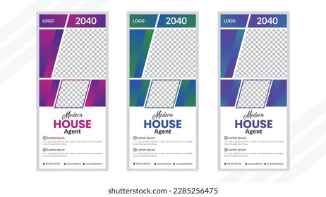 Modern roll up banner design template , vector roll up