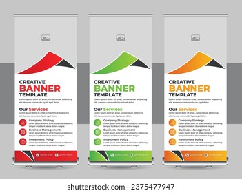 Plantilla moderna de diseño de pancartas de enrollamiento, concepto de presentación, enrollamiento moderno, plantilla estándar, vector de plantilla de pancarta X, plantilla de diseño de pancarta de acumulación estándar vectorial