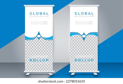  Plantilla moderna de diseño de banner de enrollamiento. volante. levántate. presentación. folleto. afiche. anuncio. medio de impresión 