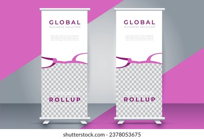  Plantilla moderna de diseño de banner de enrollamiento. volante. levántate. presentación. folleto. afiche. anuncio. medio de impresión 