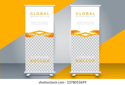  Modern roll up banner design template. flyer. pull up. presentation. brochure. poster. advertisement. print media 