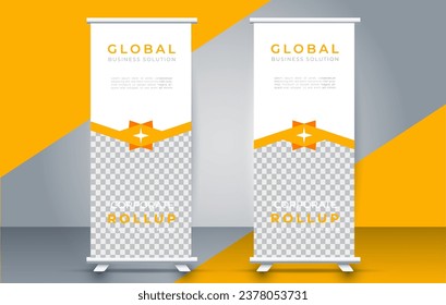  Modern roll up banner design template. flyer. pull up. presentation. brochure. poster. advertisement. print media 