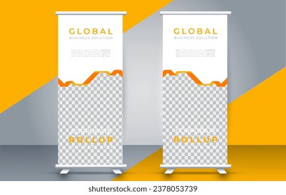  Modern roll up banner design template. flyer. pull up. presentation. brochure. poster. advertisement. print media 