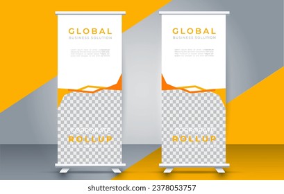  Modern roll up banner design template. flyer. pull up. presentation. brochure. poster. advertisement. print media 