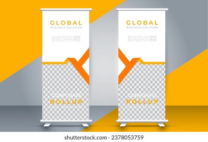  Modern roll up banner design template. flyer. pull up. presentation. brochure. poster. advertisement. print media 