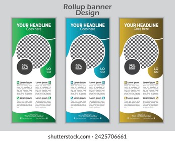 modern roll up banner design template