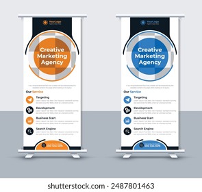 Modern roll up banner design template, Vector illustrator