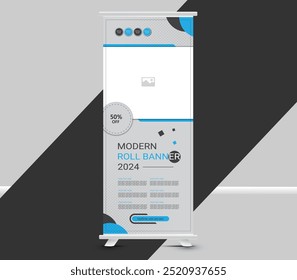 Moderno Roll up banner stand modelo design, simples e limpo x banner, banner de suporte corporativo para brochura, folheto, infográficos, publicidade