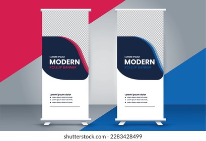 modern roll up banner template design