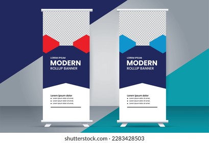 modern roll up banner template design