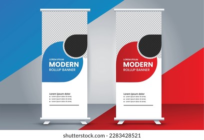 diseño moderno de plantillas de banner de enrollamiento