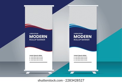 diseño moderno de plantillas de banner de enrollamiento