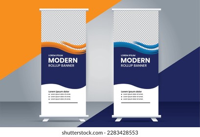 diseño moderno de plantillas de banner de enrollamiento