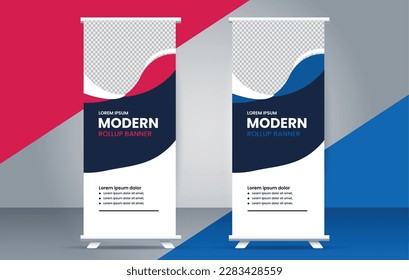 diseño moderno de plantillas de banner de enrollamiento