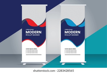 modern roll up banner template design