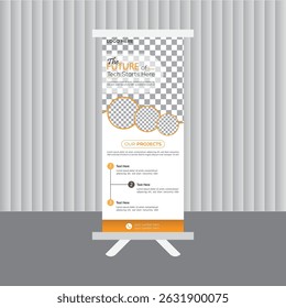 Modern roll up banner template design